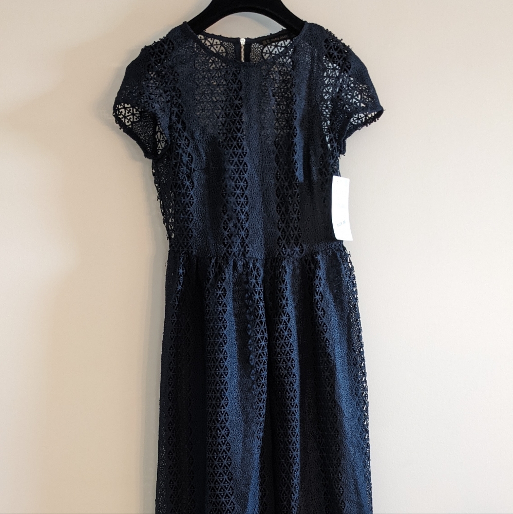 Zara Navy Maxi Dress, XS
